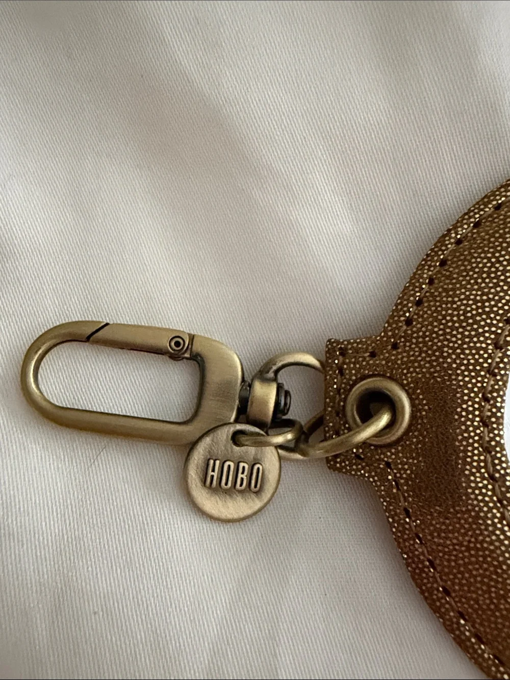 HOBO Metallic Gold Phone Mirror Keychain
